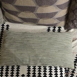 Soft Sage Textured Lumbar Pillow - Unbranded
